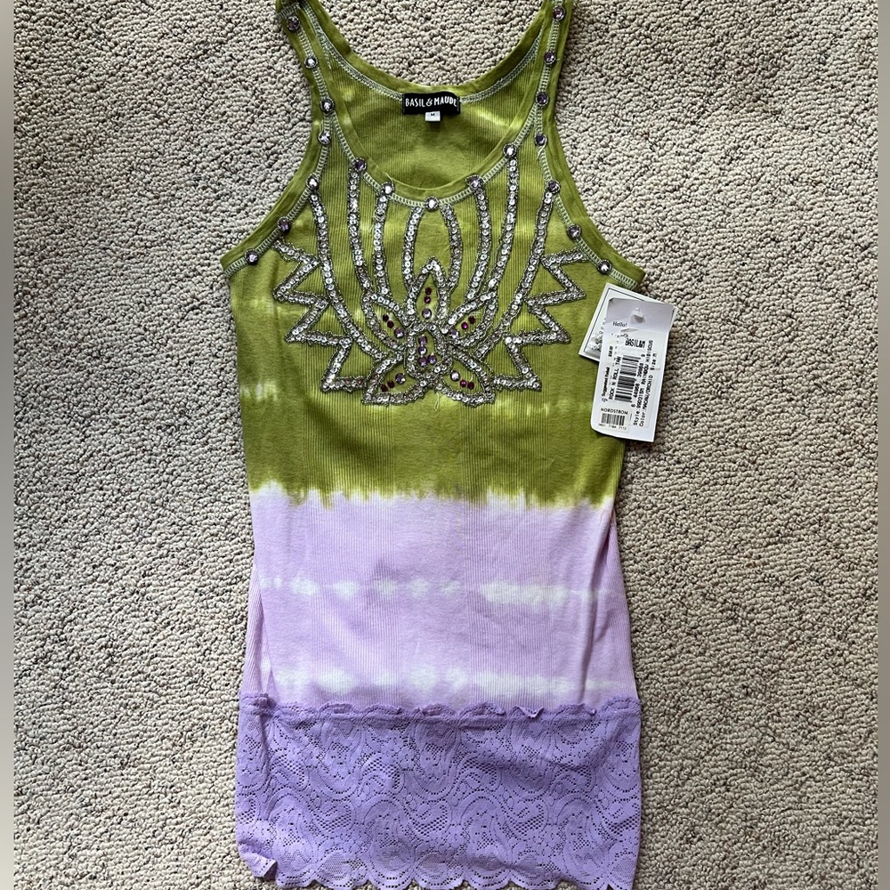 NWT Basil & Maude Ombré Tank Sz Medium